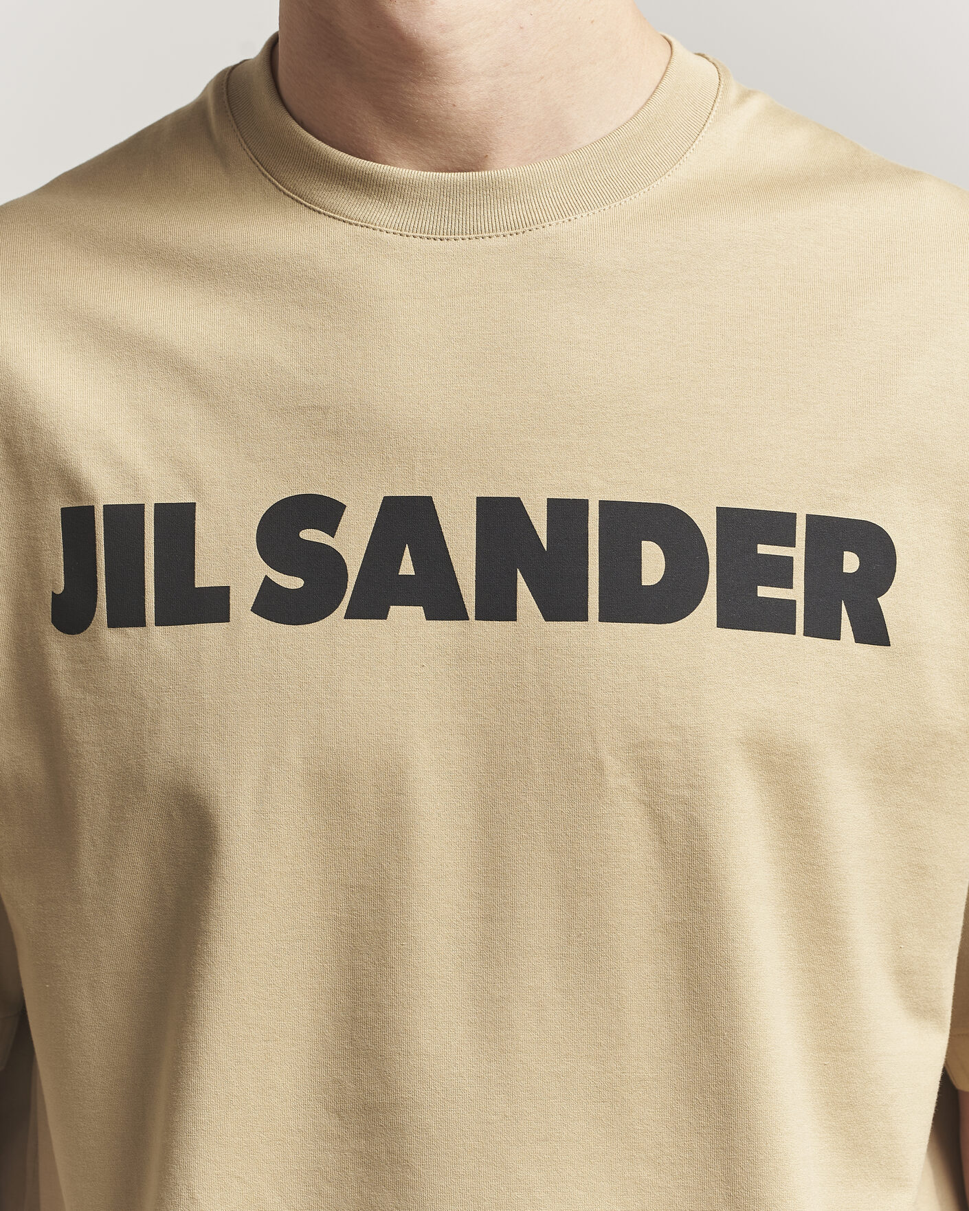 Herre | T-Shirts | Jil Sander | Short Sleeve Logo T-Shirt  Khaki