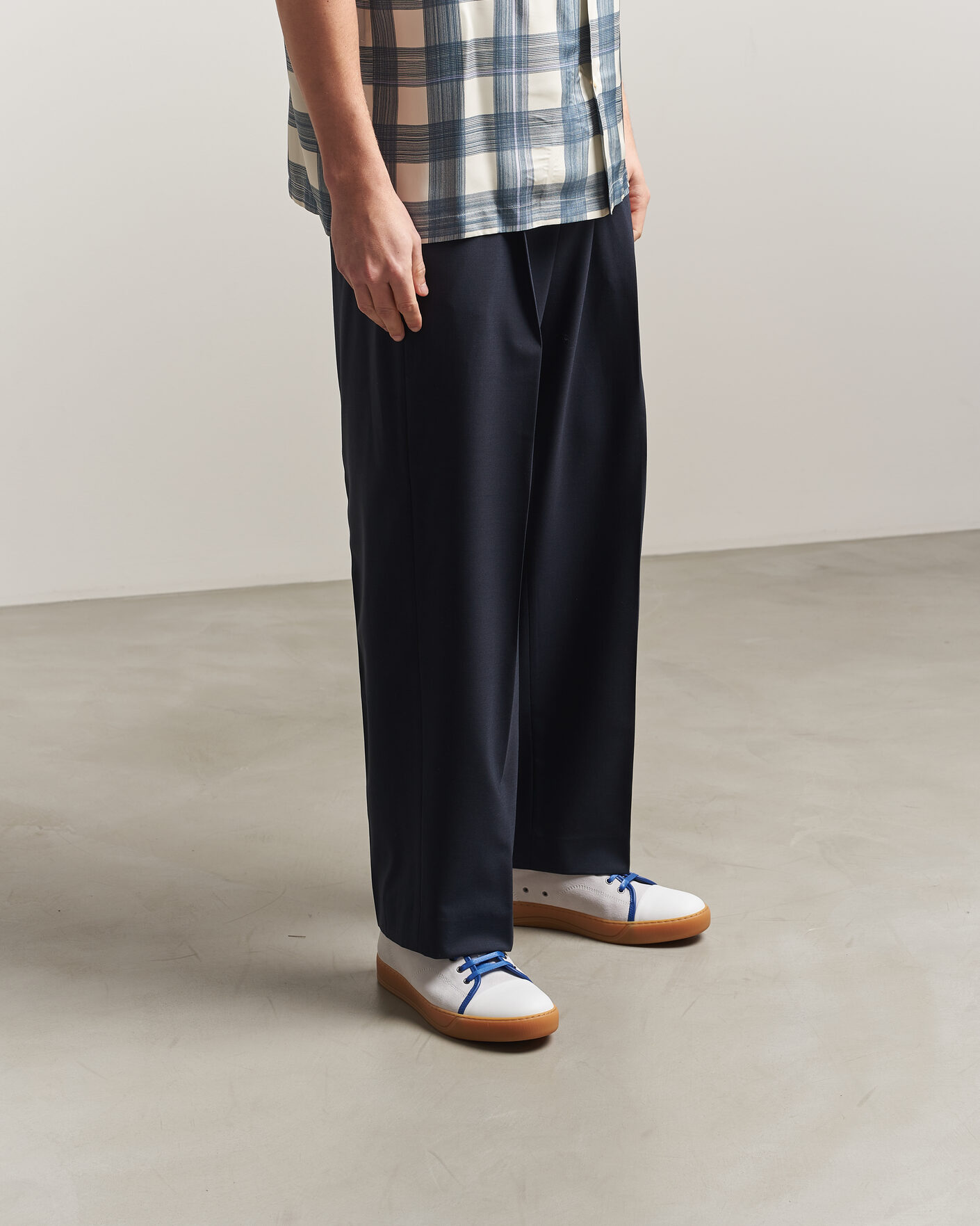 Herre | Sneakers | Lanvin | DBB1 Nappa Cap Toe Sneaker White/Blue