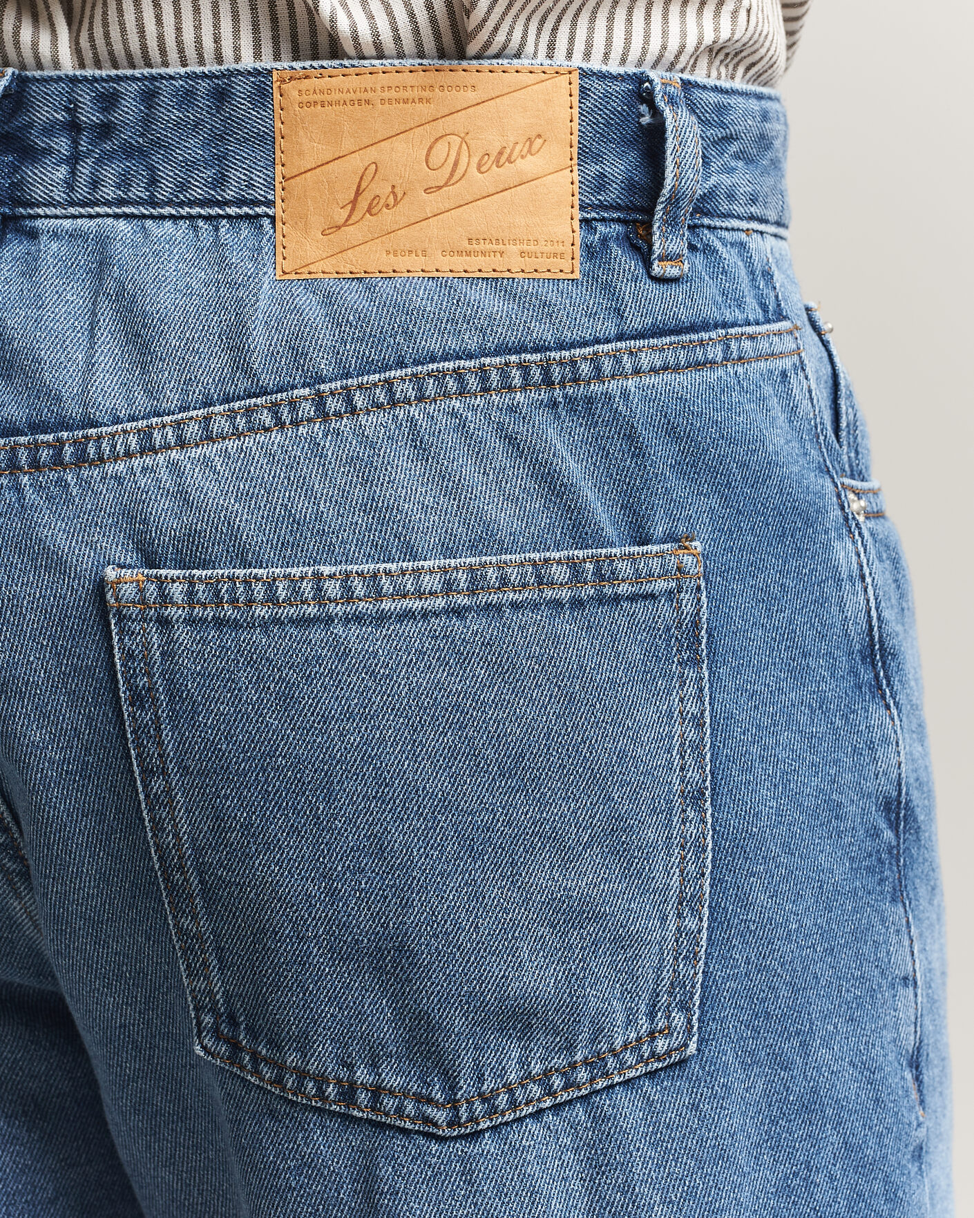 Herre | Bukser | LES DEUX | Ryder Washed Jeans Medium Indigo Blue