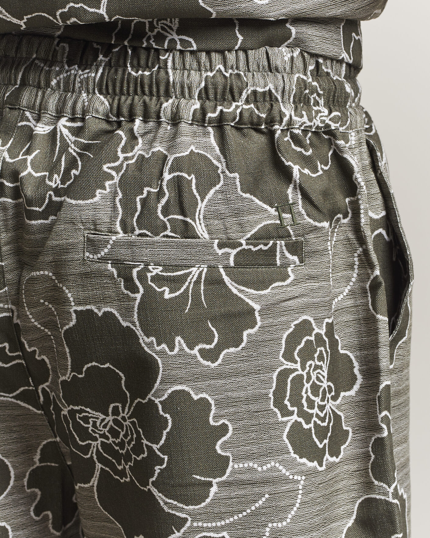 Herre | Shorts | LES DEUX | Charlie Poppy AOP Shorts Olive Night