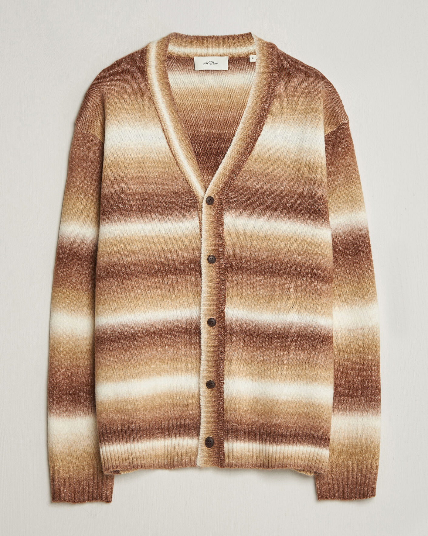 Herre | Trøjer | LES DEUX | Boston Gradient Knitted Cardigan Teak Brown