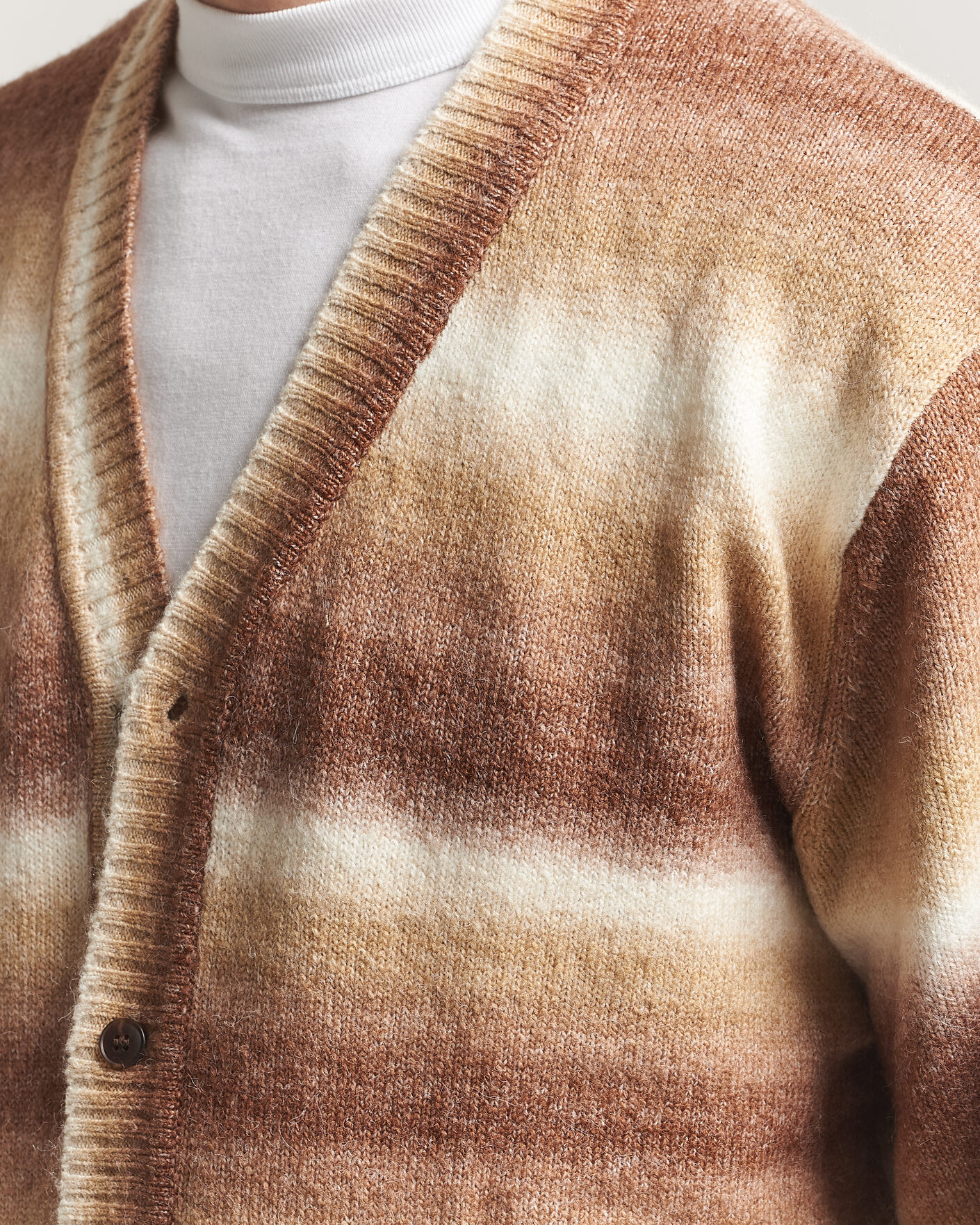 Herre | Trøjer | LES DEUX | Boston Gradient Knitted Cardigan Teak Brown