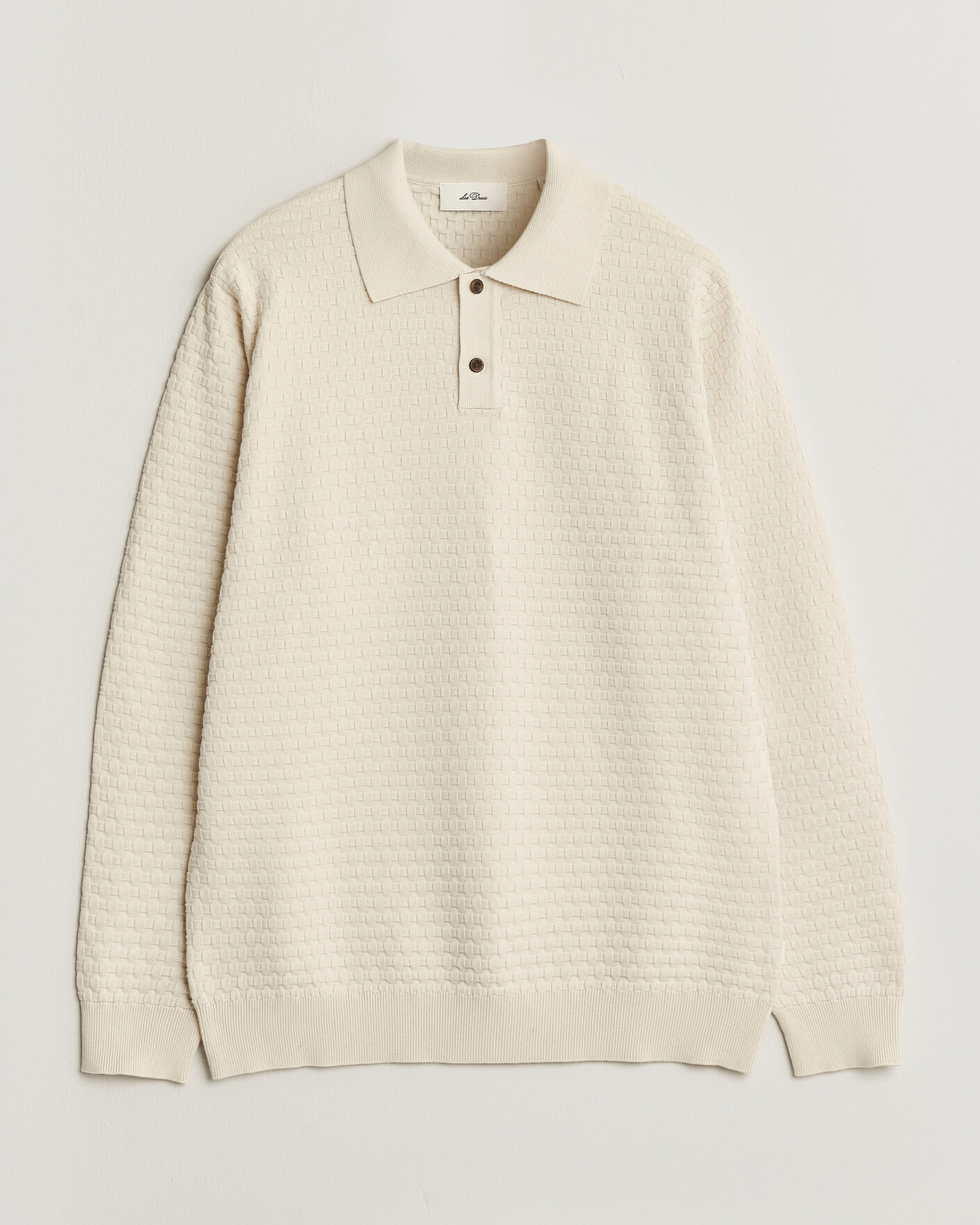 Herre | Trøjer | LES DEUX | Billy Weave Knitted Polo Light Ivory