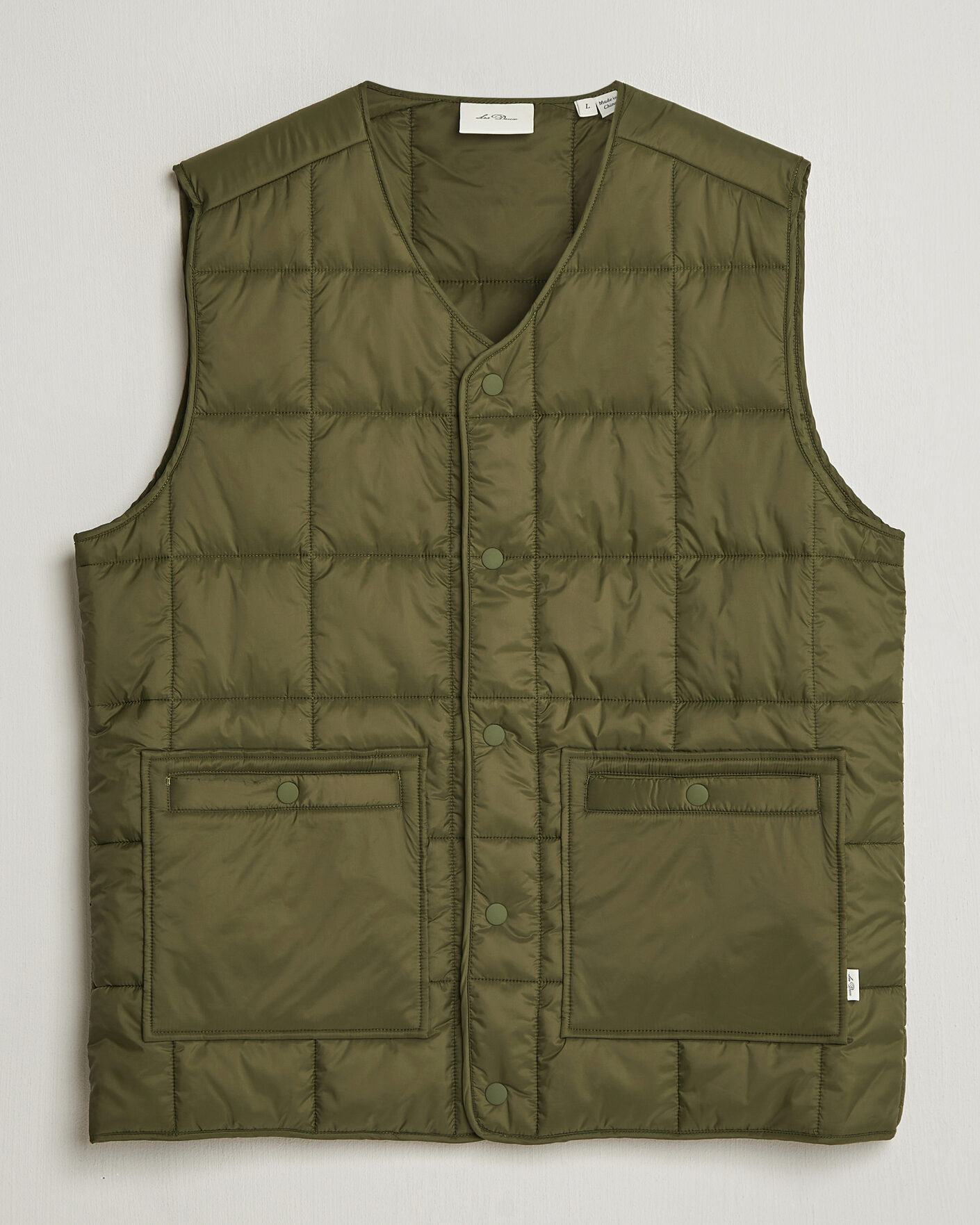 Herre | Veste | LES DEUX | Matt Quilted Vest Olive Night