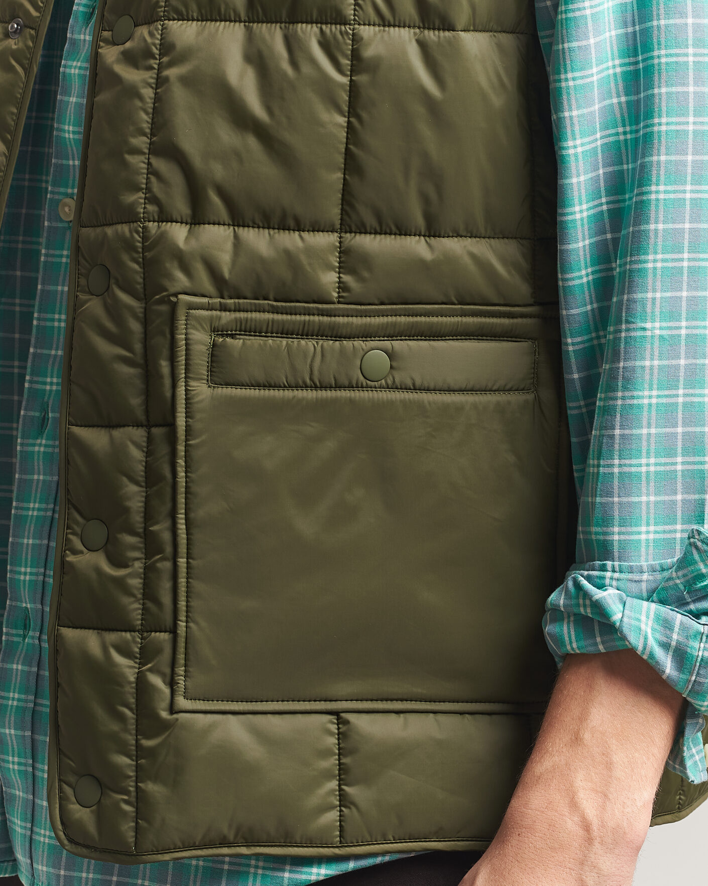 Herre | Veste | LES DEUX | Matt Quilted Vest Olive Night