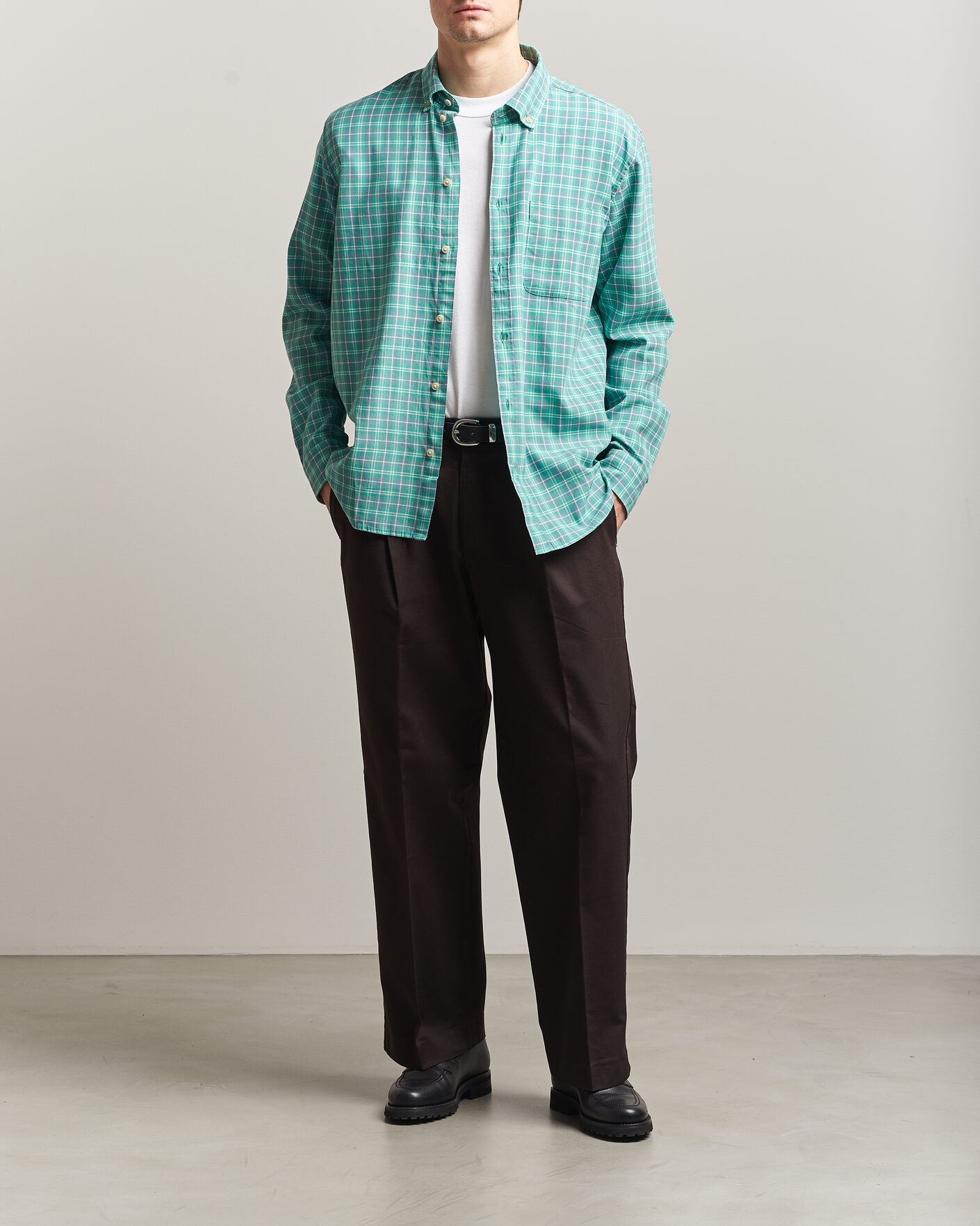 Herre | Skjorter | LES DEUX | Kent Check Shirt Allure Blue