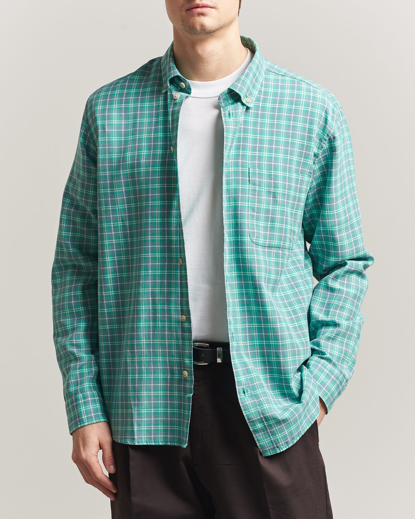 Herre | Skjorter | LES DEUX | Kent Check Shirt Allure Blue