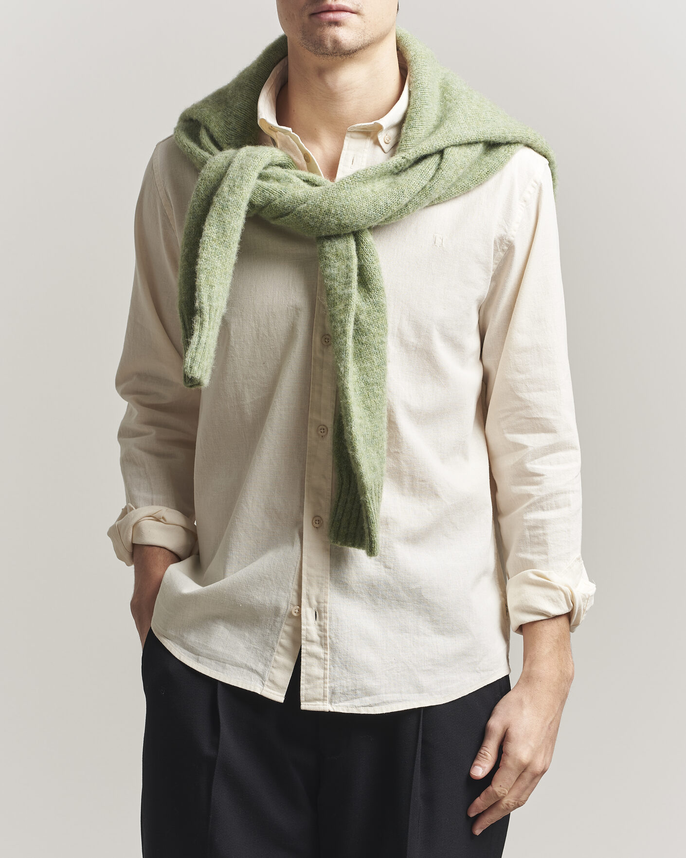 Herre | Skjorter | LES DEUX | Konrad Cotton/Linen Shirt Eggnog White