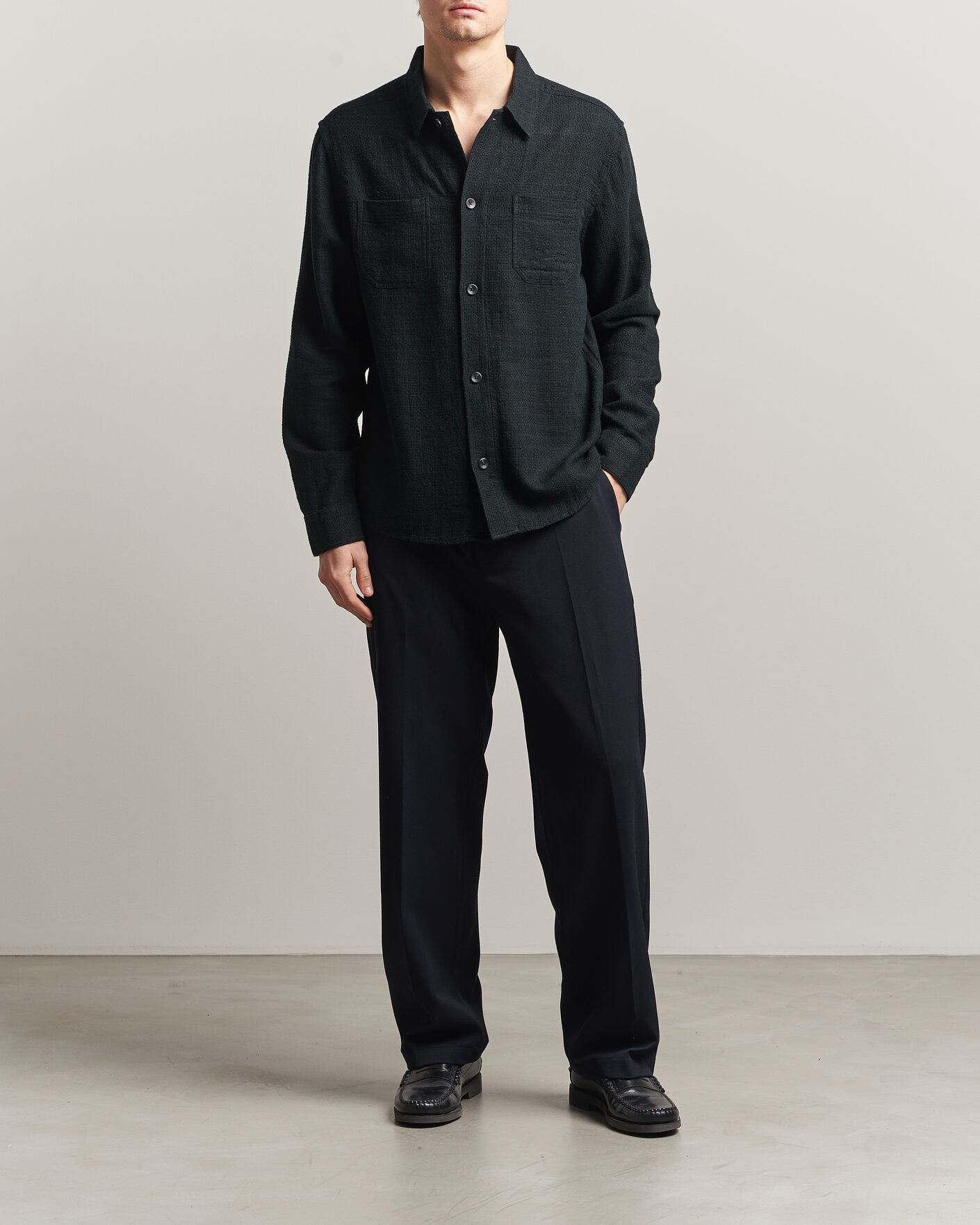 Herre | Skjorter | LES DEUX | Hamilton Overshirt Black