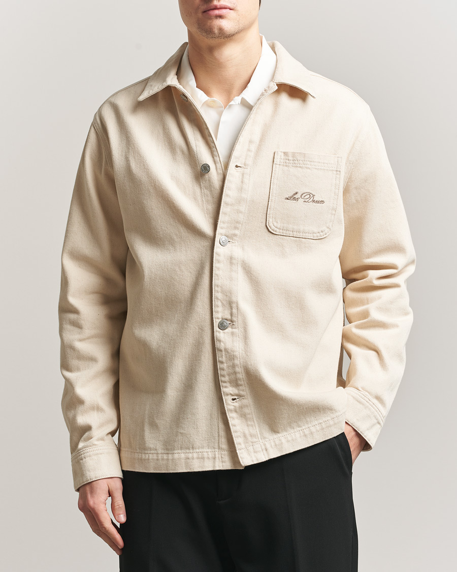 Herre | Skjorter | LES DEUX | Layton Faience Twill Overshirt Ivory