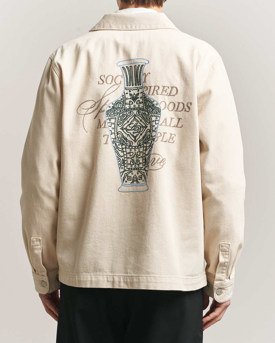 Herre | Skjorter | LES DEUX | Layton Faience Twill Overshirt Ivory