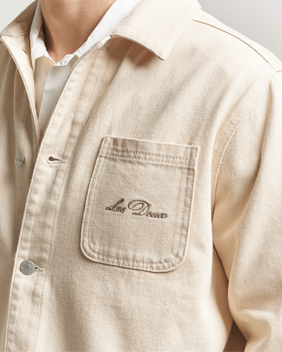 Herre | Skjorter | LES DEUX | Layton Faience Twill Overshirt Ivory