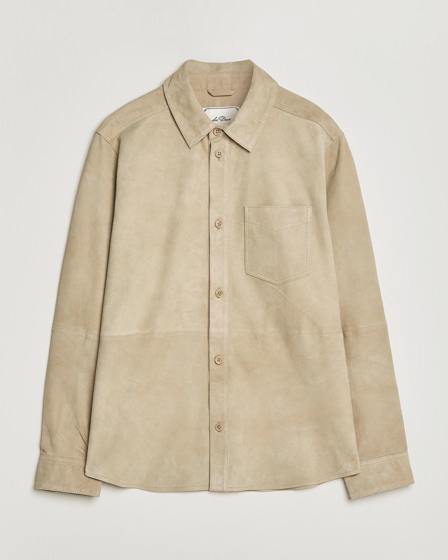 Herre | Skjorter | LES DEUX | Bertram Suede Overshirt Light Sand