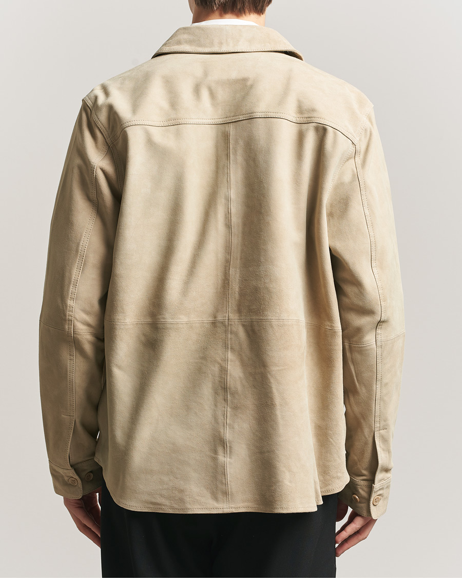 Herre | Skjorter | LES DEUX | Bertram Suede Overshirt Light Sand
