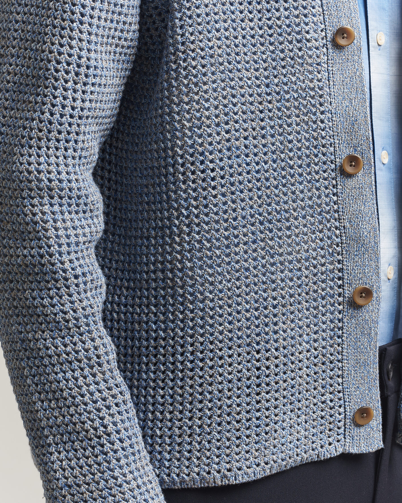 Herre | Trøjer | LES DEUX | Gerald Knitted Shirt Dark Denim Blue