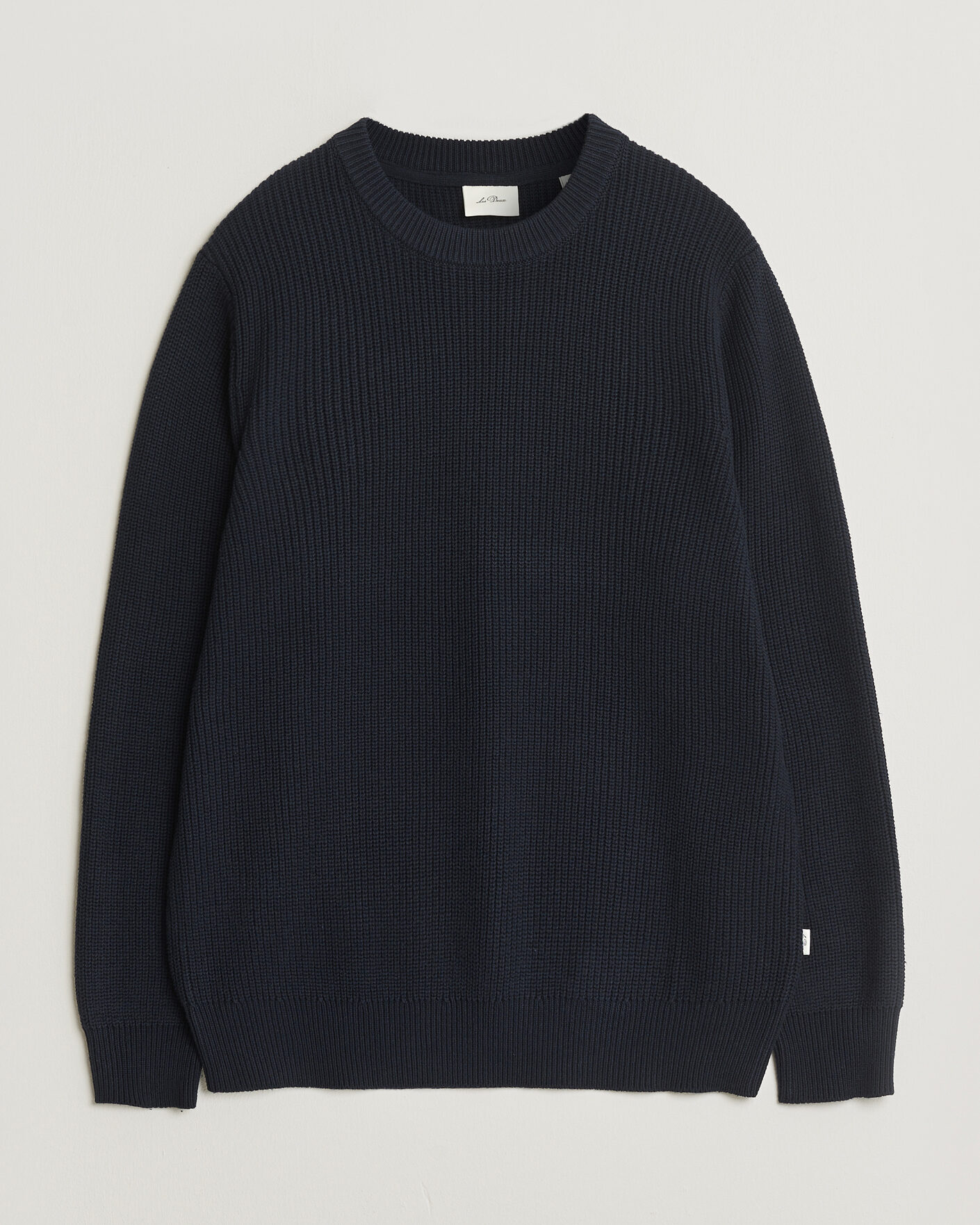 Herre | Trøjer | LES DEUX | Garry Rib Crew Neck Knit Dark Navy