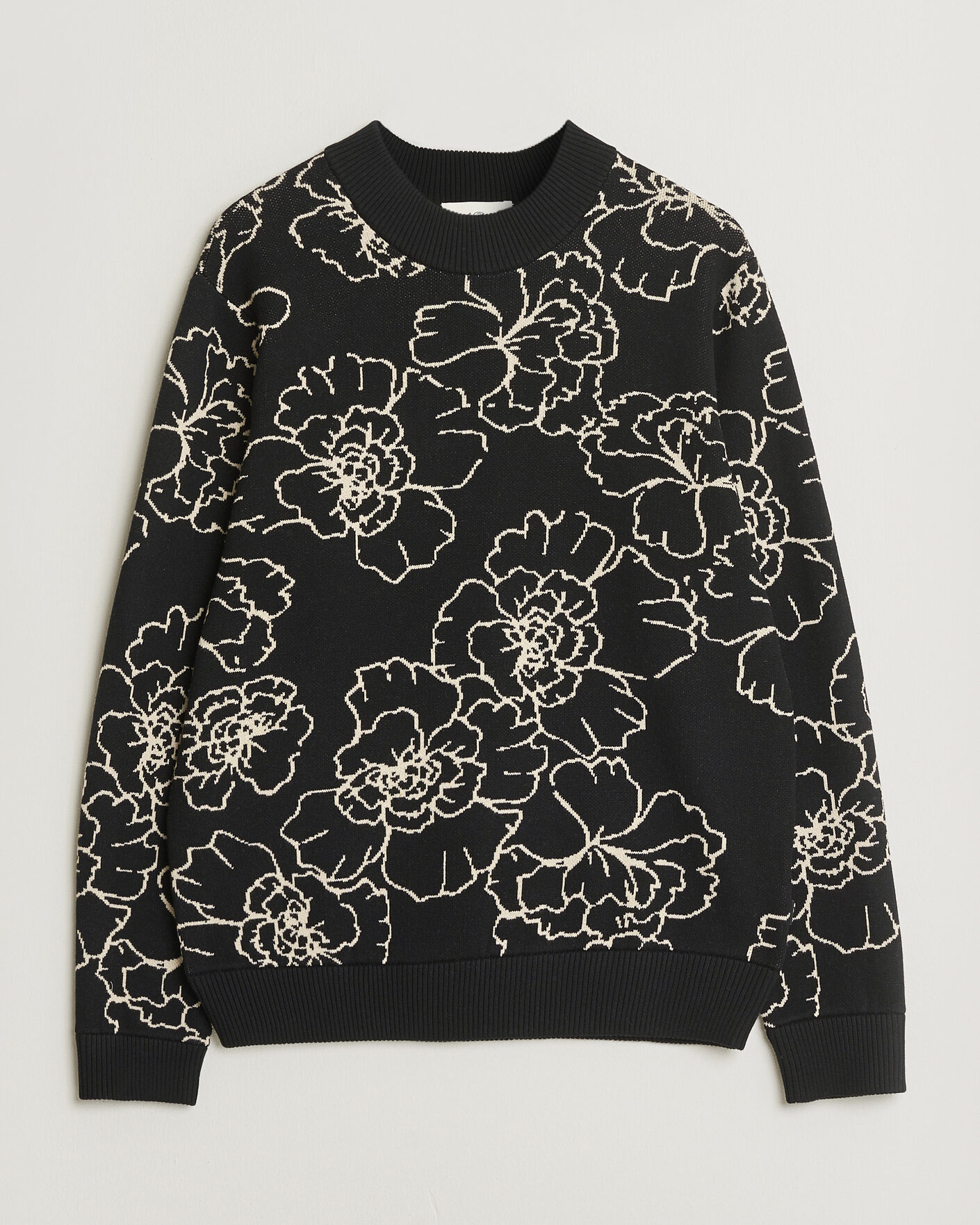 Herre | Trøjer | LES DEUX | Gaston Poppy Jaquard Knit Black