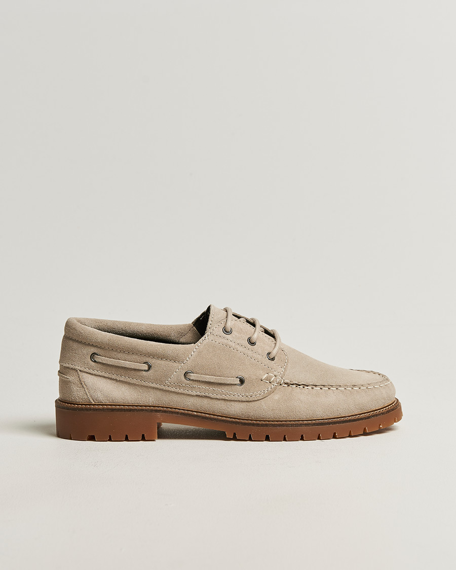 Herre | Sneakers | LES DEUX | Taylor Suede Boat Shoe Light Sand