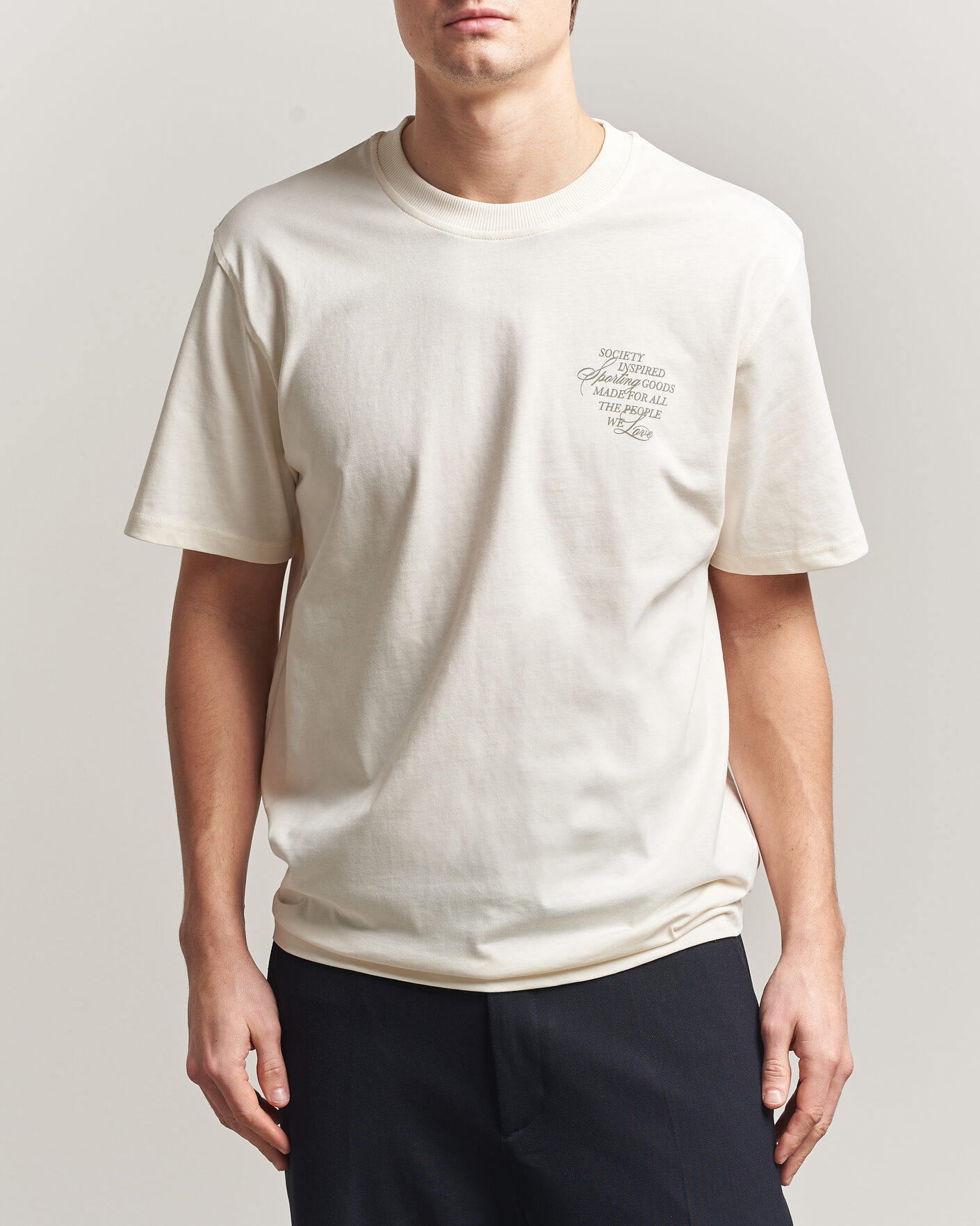 Herre | T-Shirts | LES DEUX | Ben Faience T-Shirt Eggnog White
