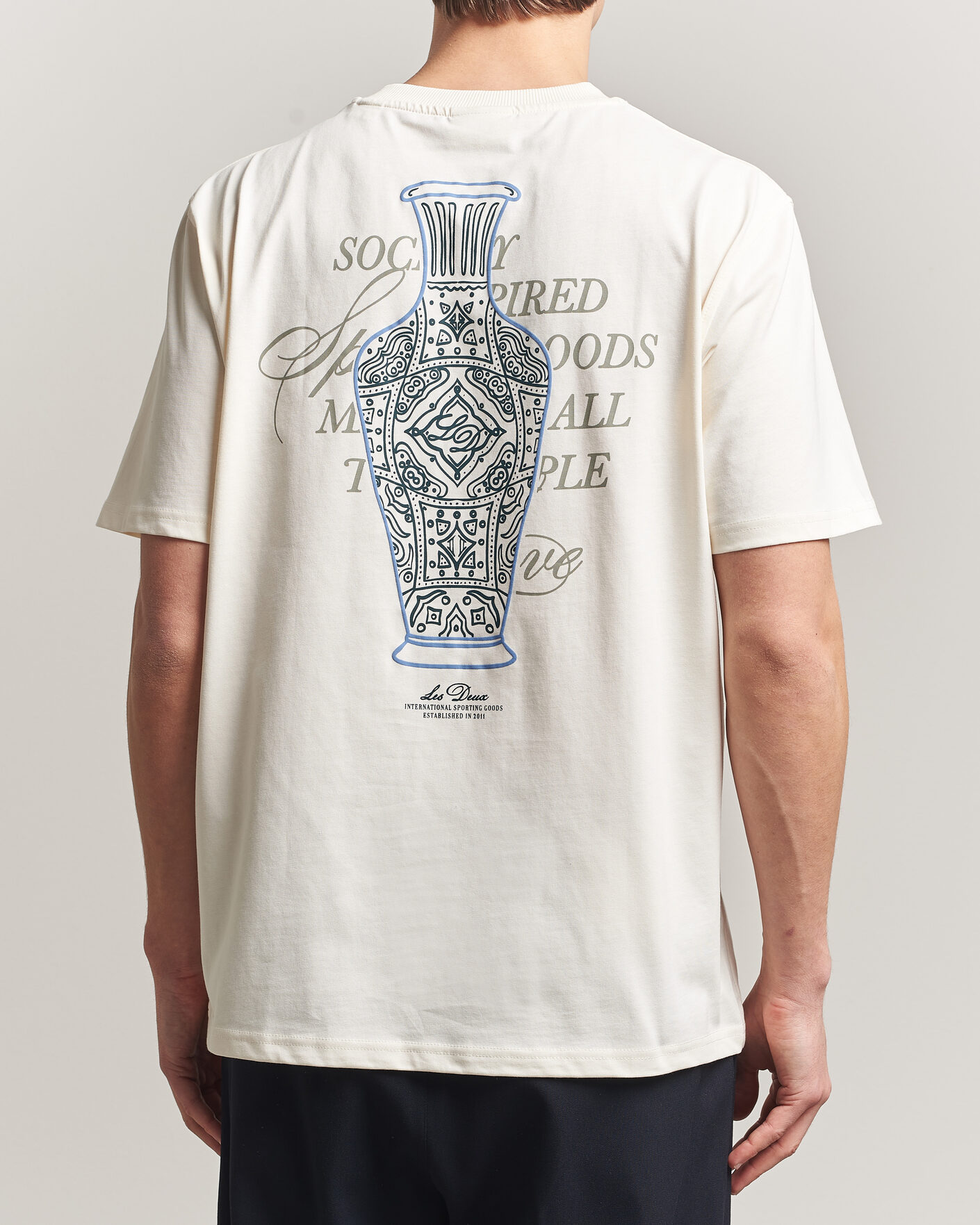 Herre | T-Shirts | LES DEUX | Ben Faience T-Shirt Eggnog White