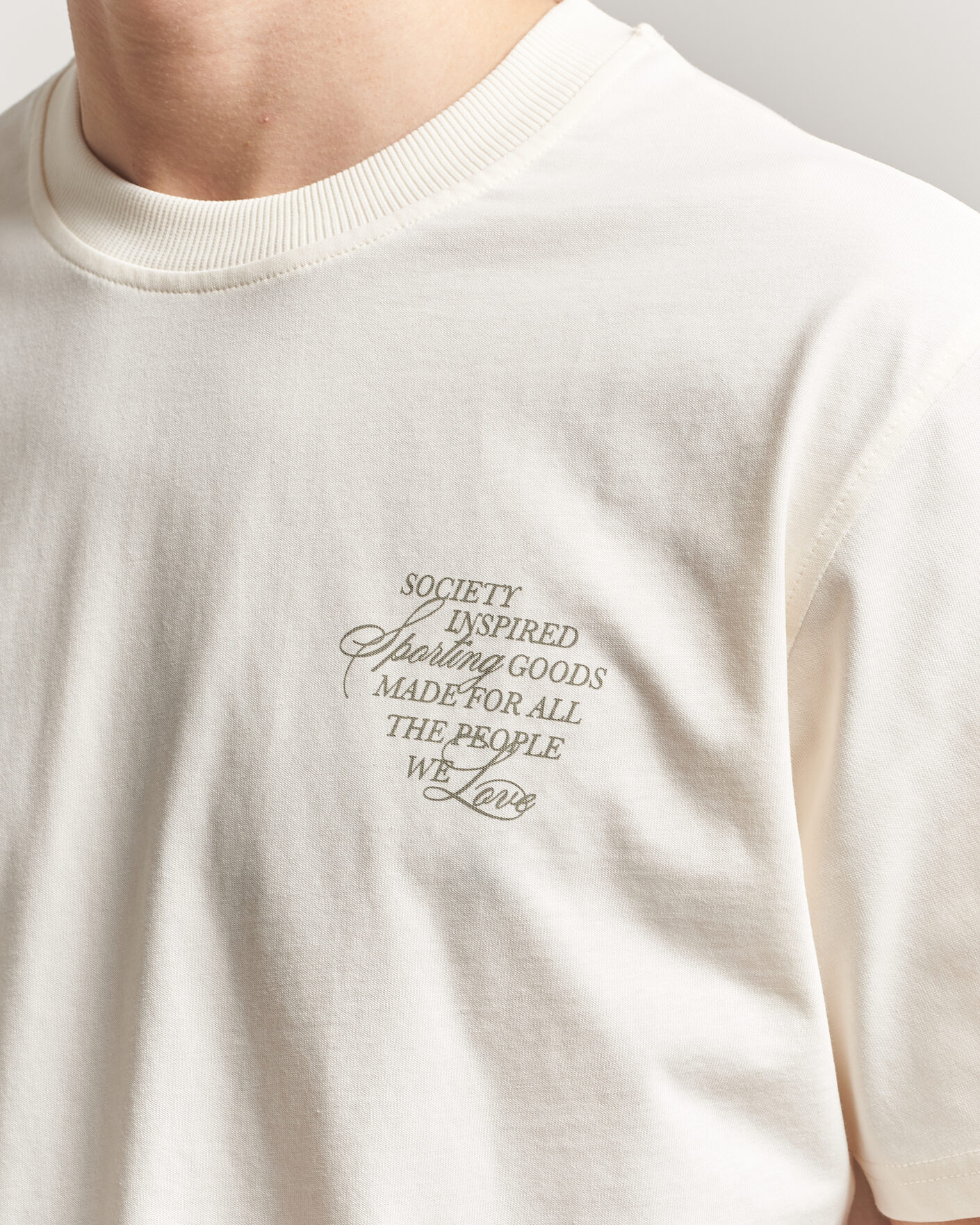 Herre | T-Shirts | LES DEUX | Ben Faience T-Shirt Eggnog White
