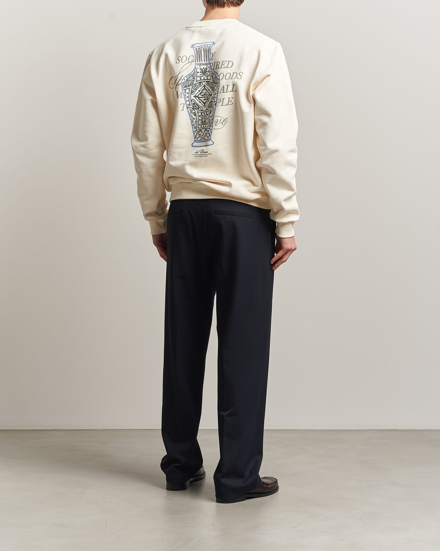 Herre | Trøjer | LES DEUX | Ben Faience Sweatshirt Eggnog White
