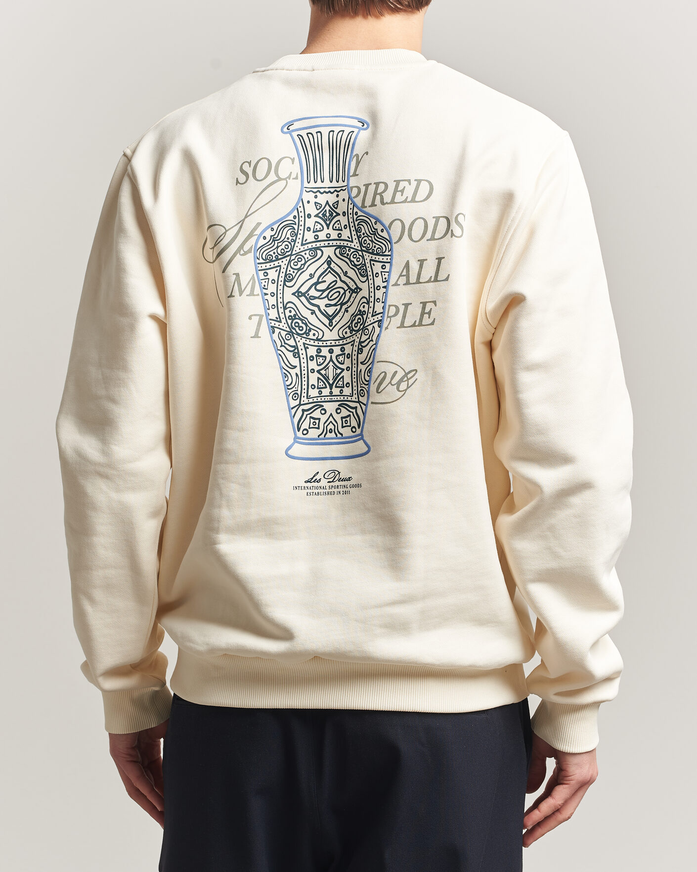 Herre | Trøjer | LES DEUX | Ben Faience Sweatshirt Eggnog White