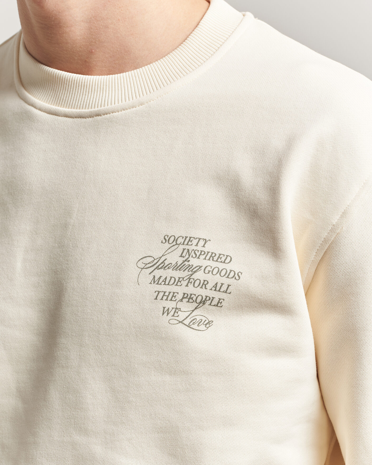 Herre | Trøjer | LES DEUX | Ben Faience Sweatshirt Eggnog White