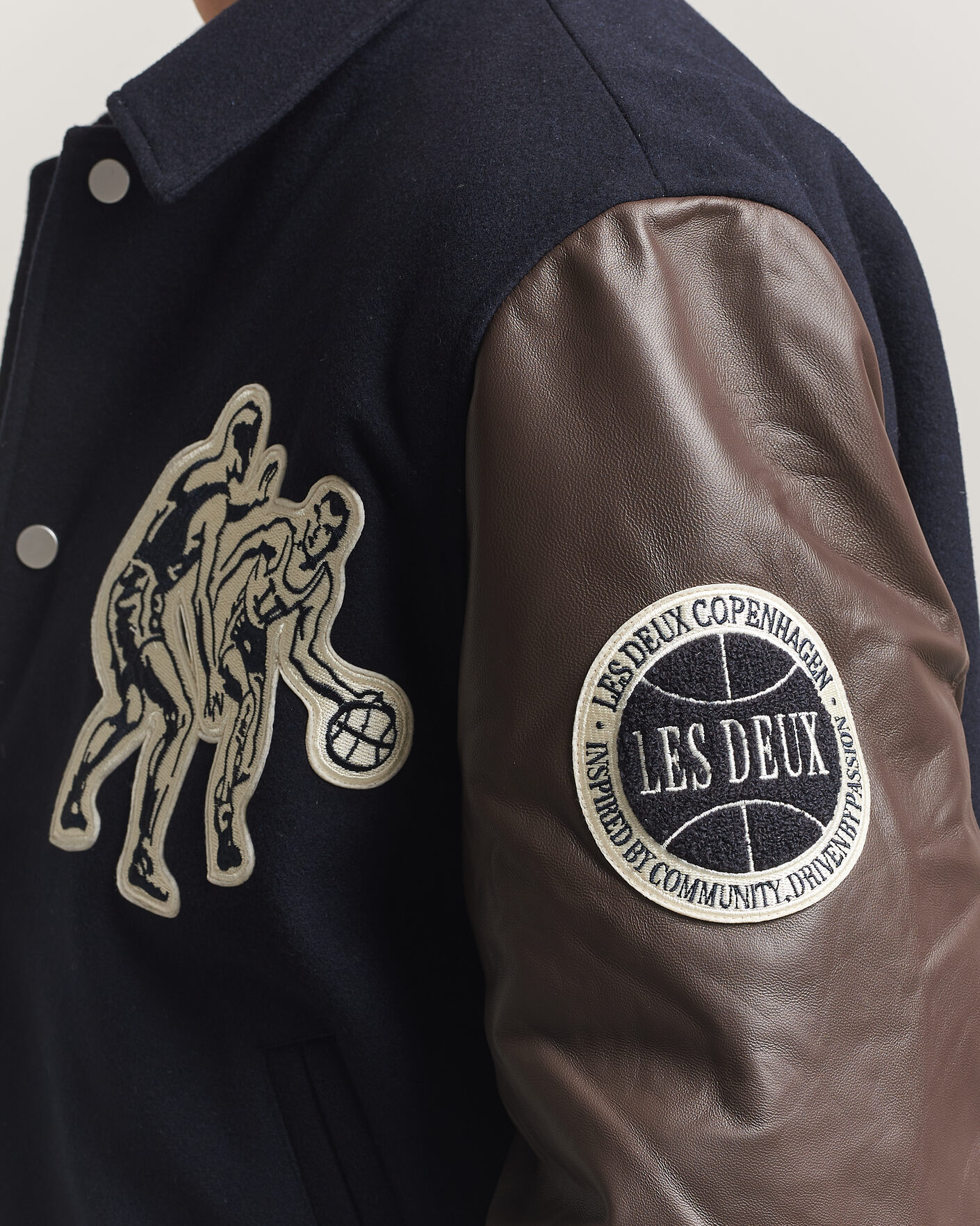 Herre | Jakker | LES DEUX | Basket Varsity Wool Jacket Dark Navy
