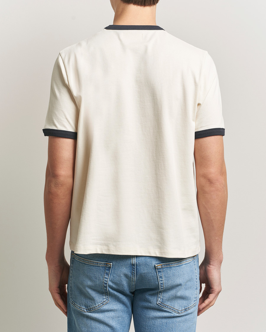 Herre | T-Shirts | Jeanerica | Ringer Crew Neck T-Shirt Off White