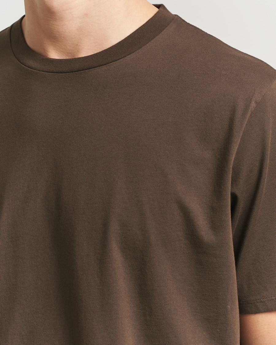 Herre | T-Shirts | Jeanerica | Delon Crew Neck T-Shirt Brown