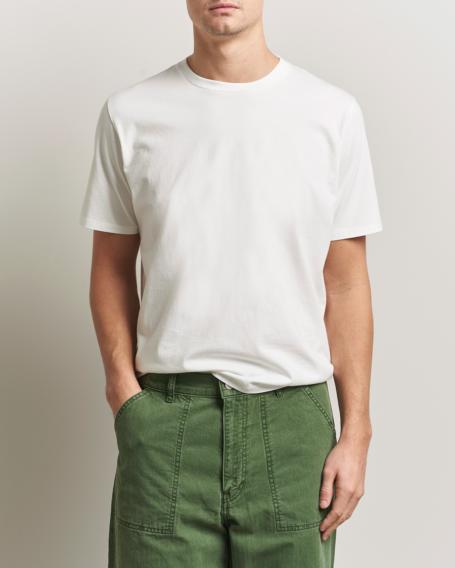 Herre | T-Shirts | Jeanerica | Delon Crew Neck T-Shirt Natural White