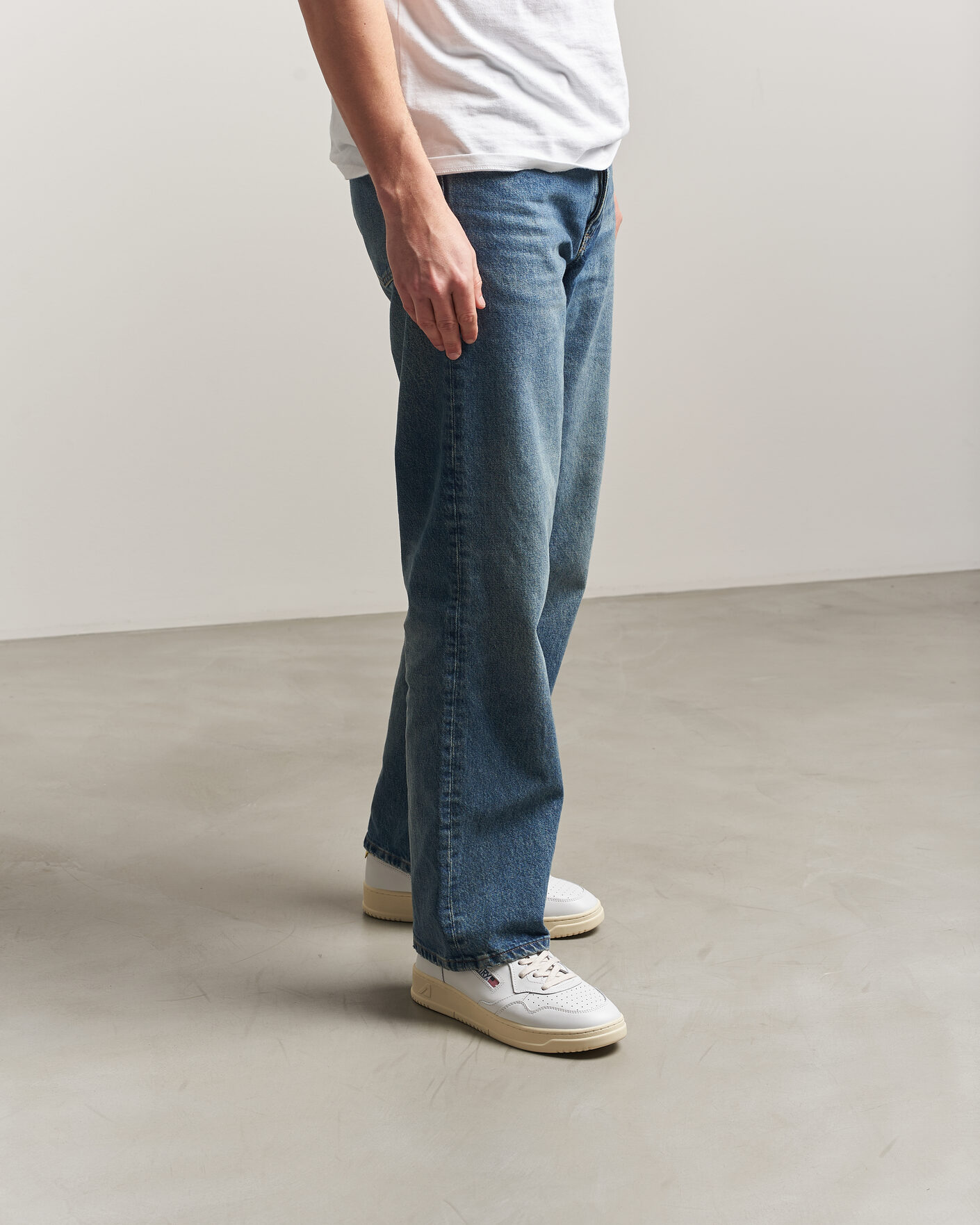 Herre | Sneakers | Autry | Medalist Low Sneaker White/Lemon Meringue