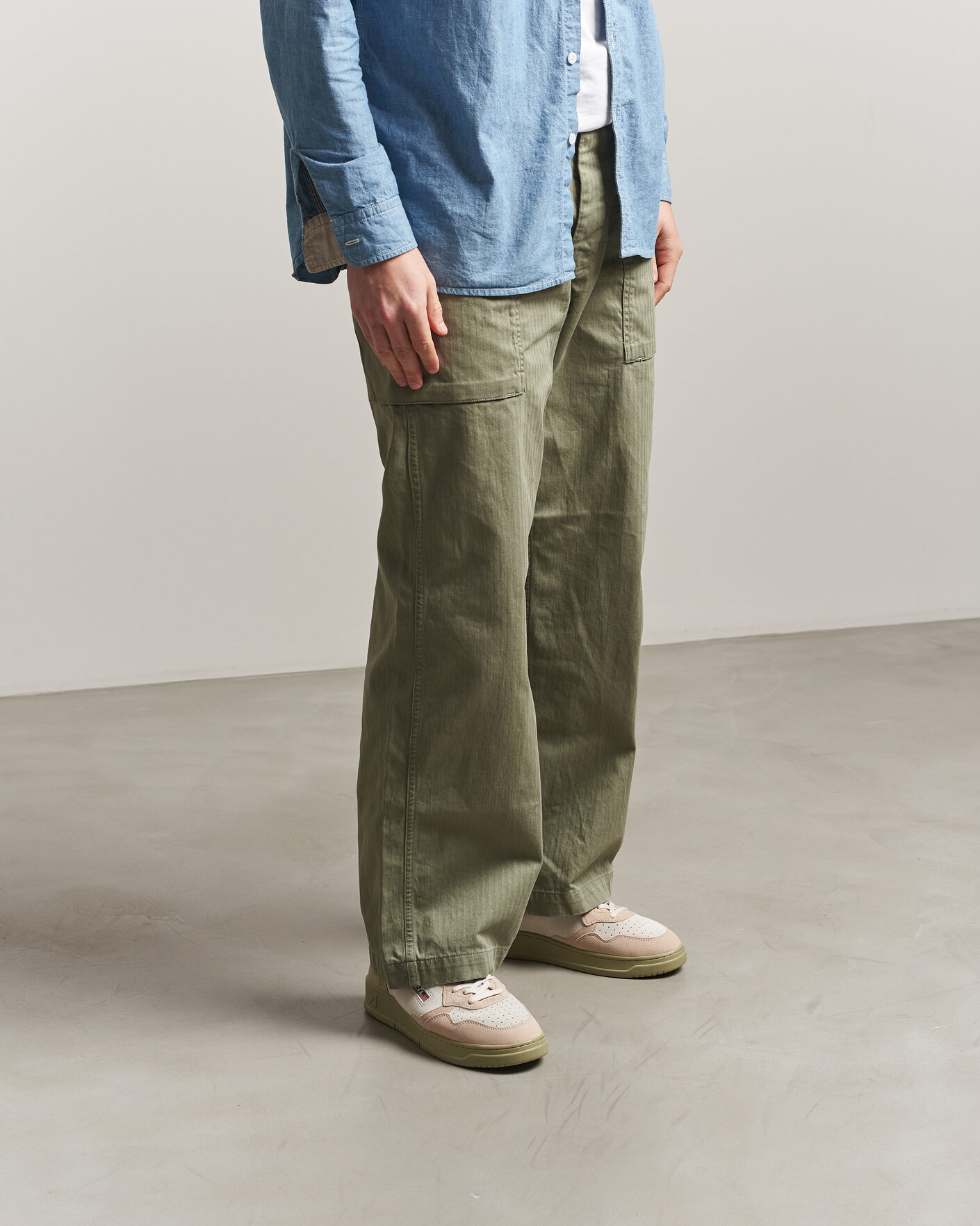 Herre | Sneakers | Autry | Medalist Low Sneaker Green/White/Sand