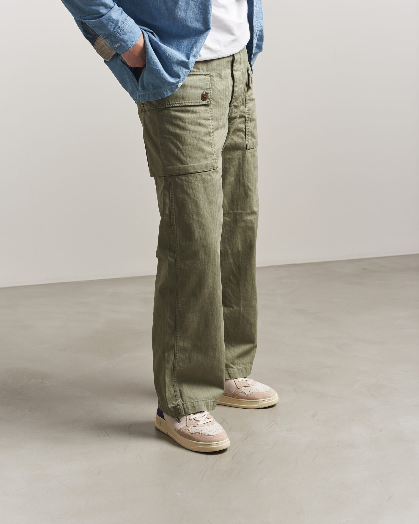 Herre | Sneakers | Autry | Medalist Low Sneaker Blue/White/Sand