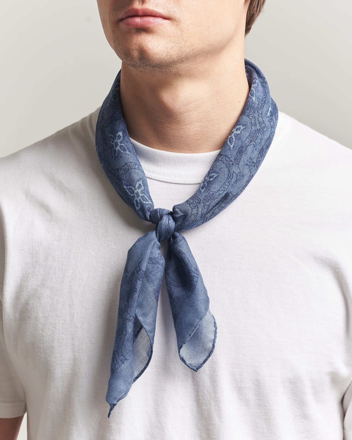 Herre | Tørklæde | Massimo Alba | Cashmere/Silk Bandana Navy