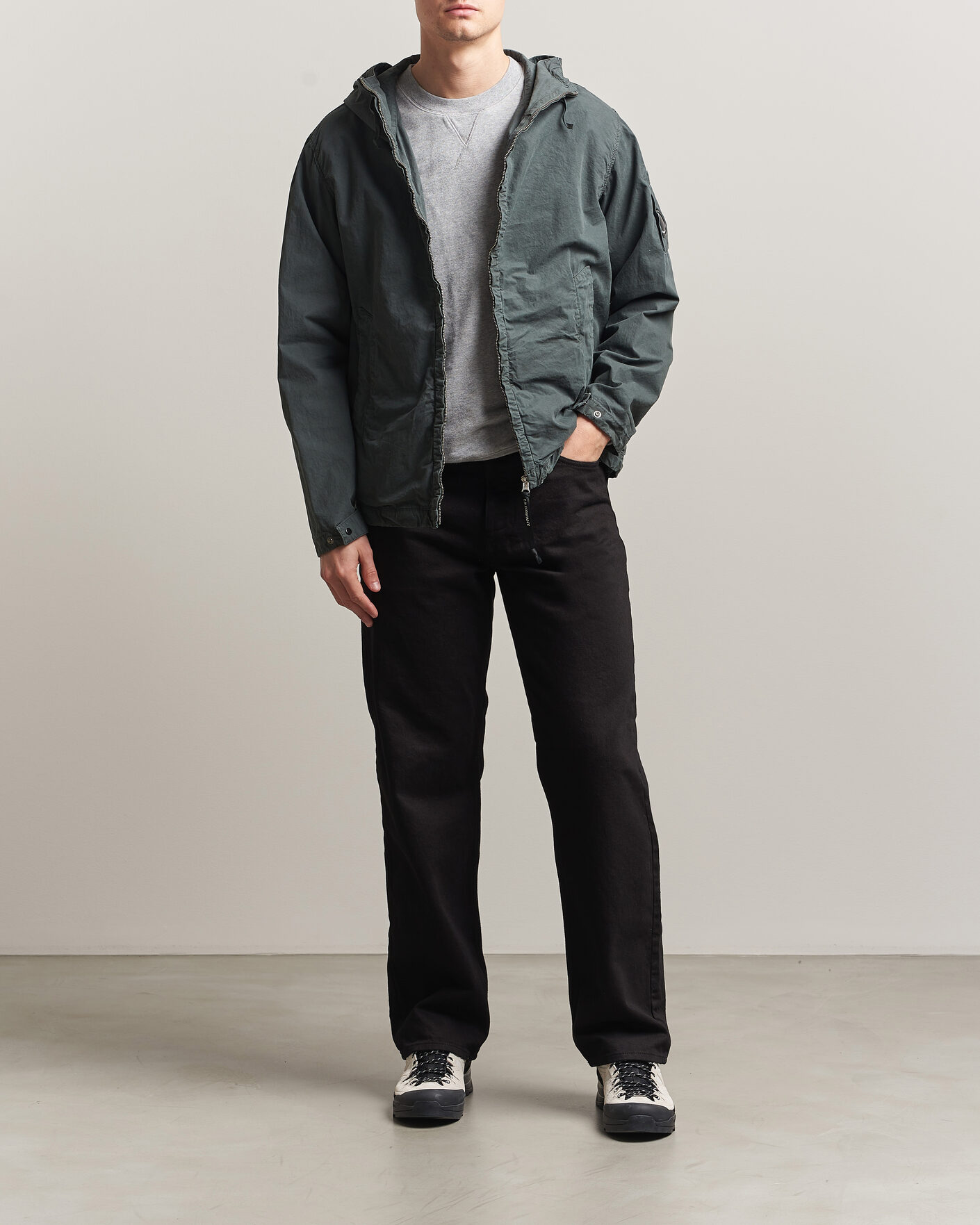 Herre | Jakker | C.P. Company | Micro Reps Hooded Jacket Dark Grey