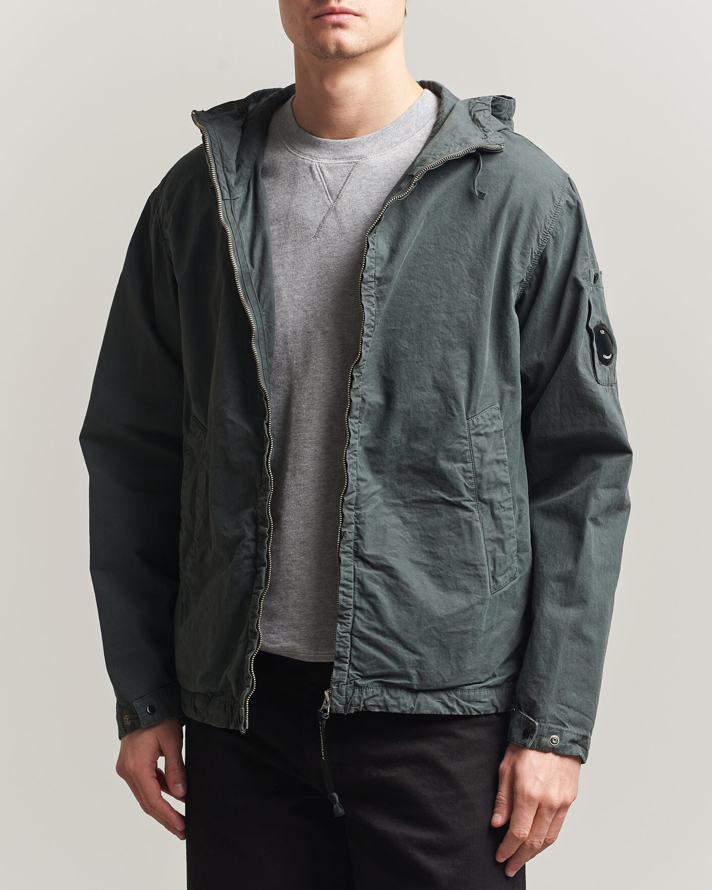 Herre | Jakker | C.P. Company | Micro Reps Hooded Jacket Dark Grey