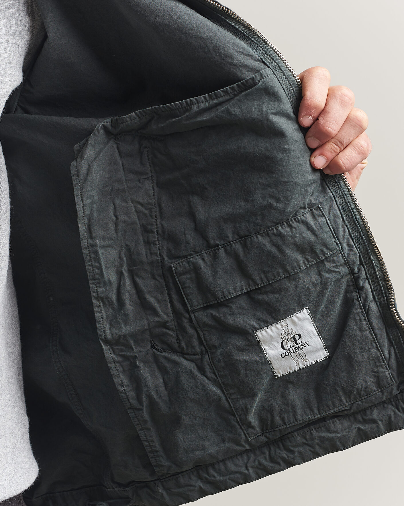 Herre | Jakker | C.P. Company | Micro Reps Hooded Jacket Dark Grey