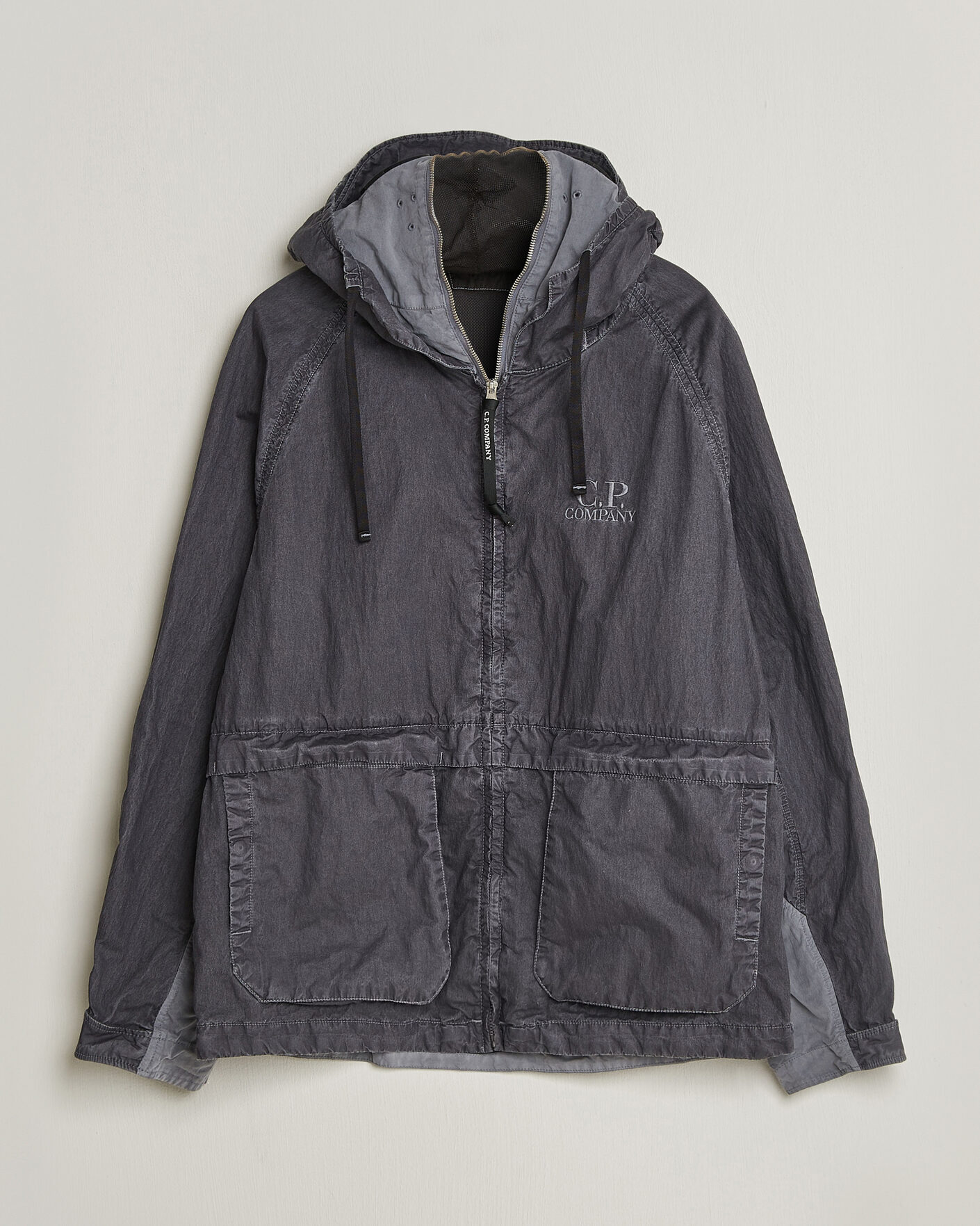 Herre | Jakker | C.P. Company | 50 Fili Wax Hood Jacket Black