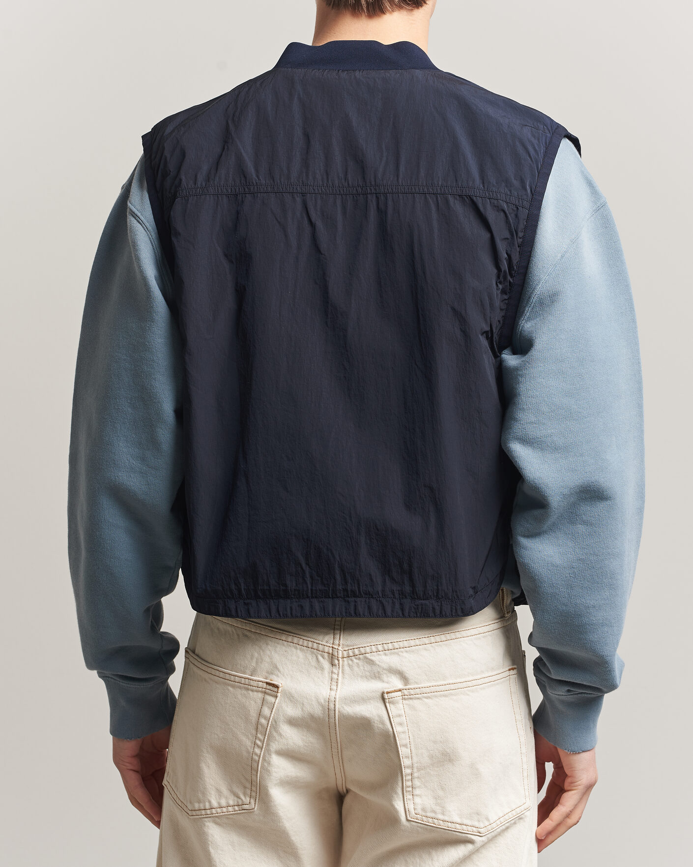 Herre | Trøjer | C.P. Company | Cotton Mix 2 in 1 Knitted Sweater Navy