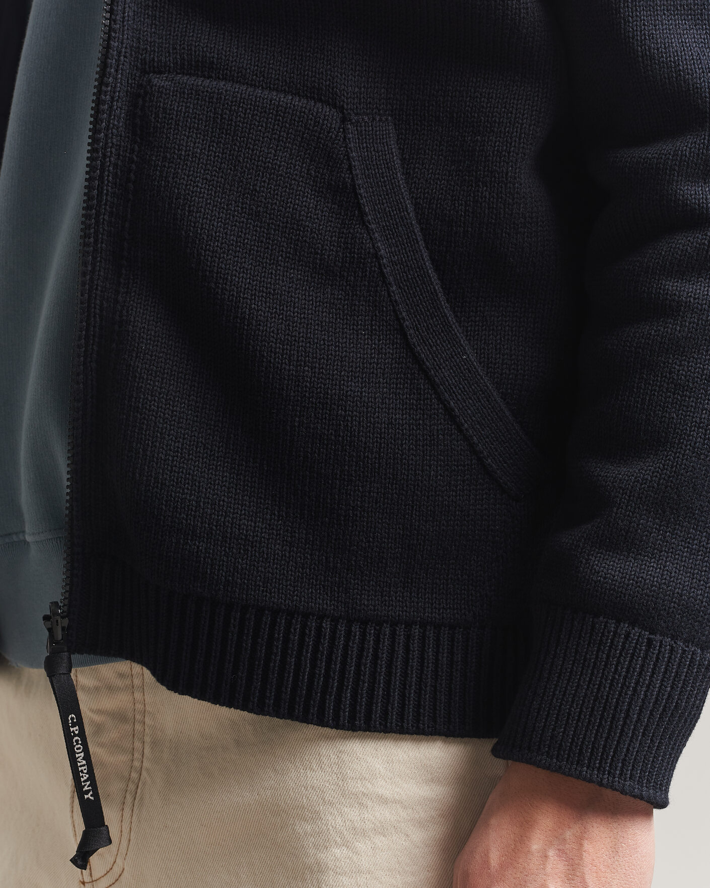 Herre | Trøjer | C.P. Company | Cotton Mix 2 in 1 Knitted Sweater Navy