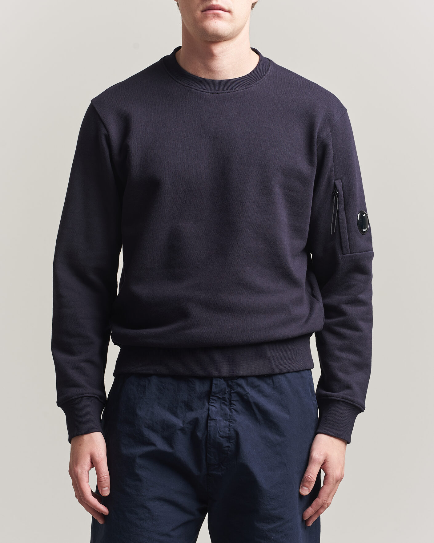Herre | Trøjer | C.P. Company | Diagonal Raised Fleece Lens Sweatshirt Navy