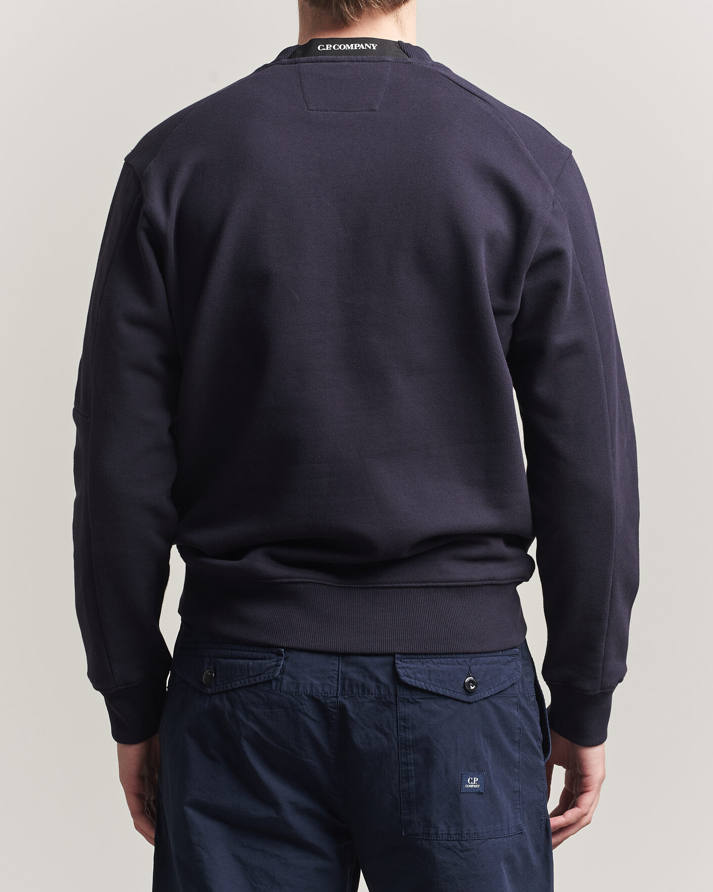 Herre | Trøjer | C.P. Company | Diagonal Raised Fleece Lens Sweatshirt Navy