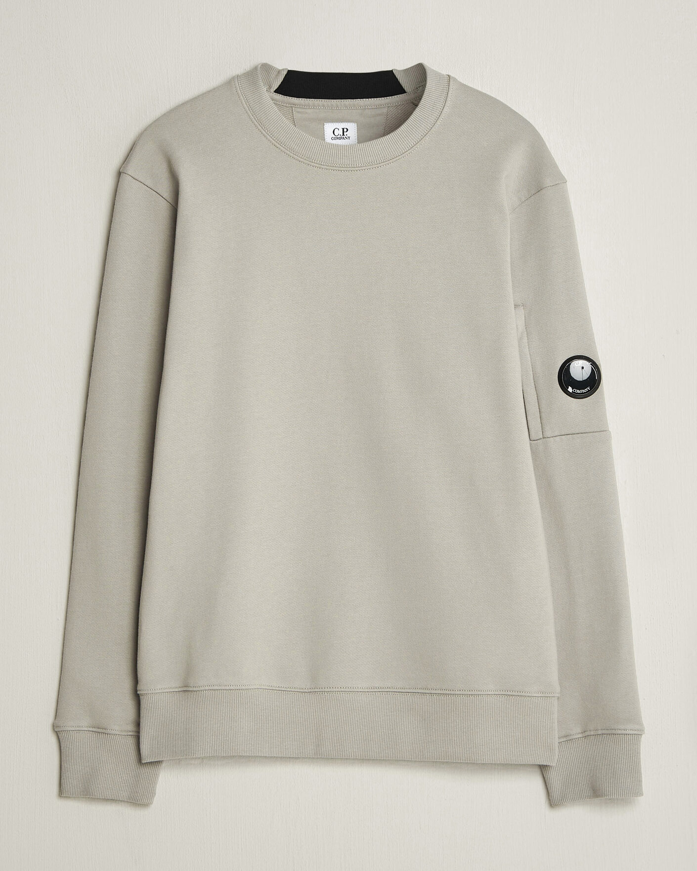 Herre | Trøjer | C.P. Company | Diagonal Raised Fleece Lens Sweatshirt Light Grey