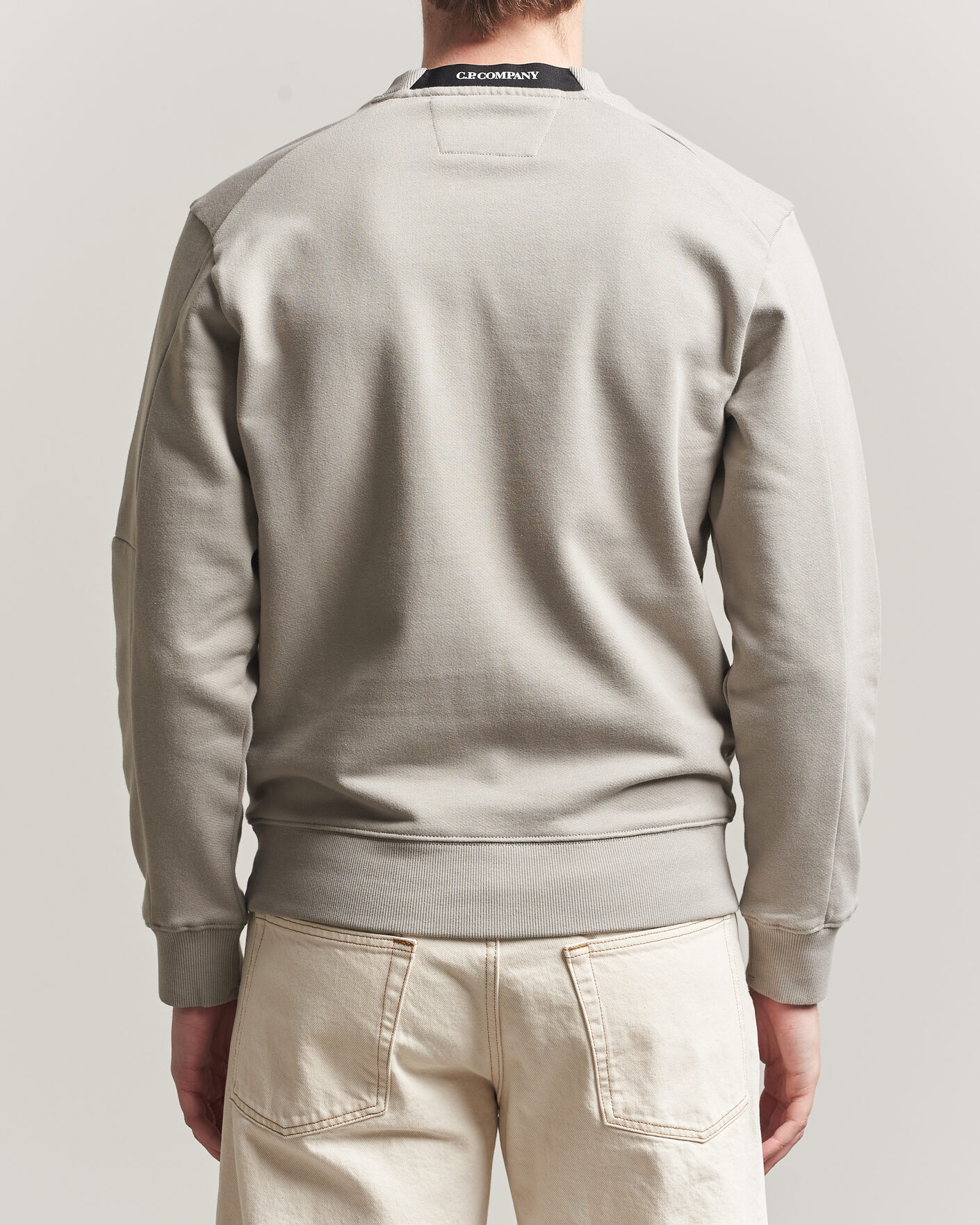 Herre | Trøjer | C.P. Company | Diagonal Raised Fleece Lens Sweatshirt Light Grey