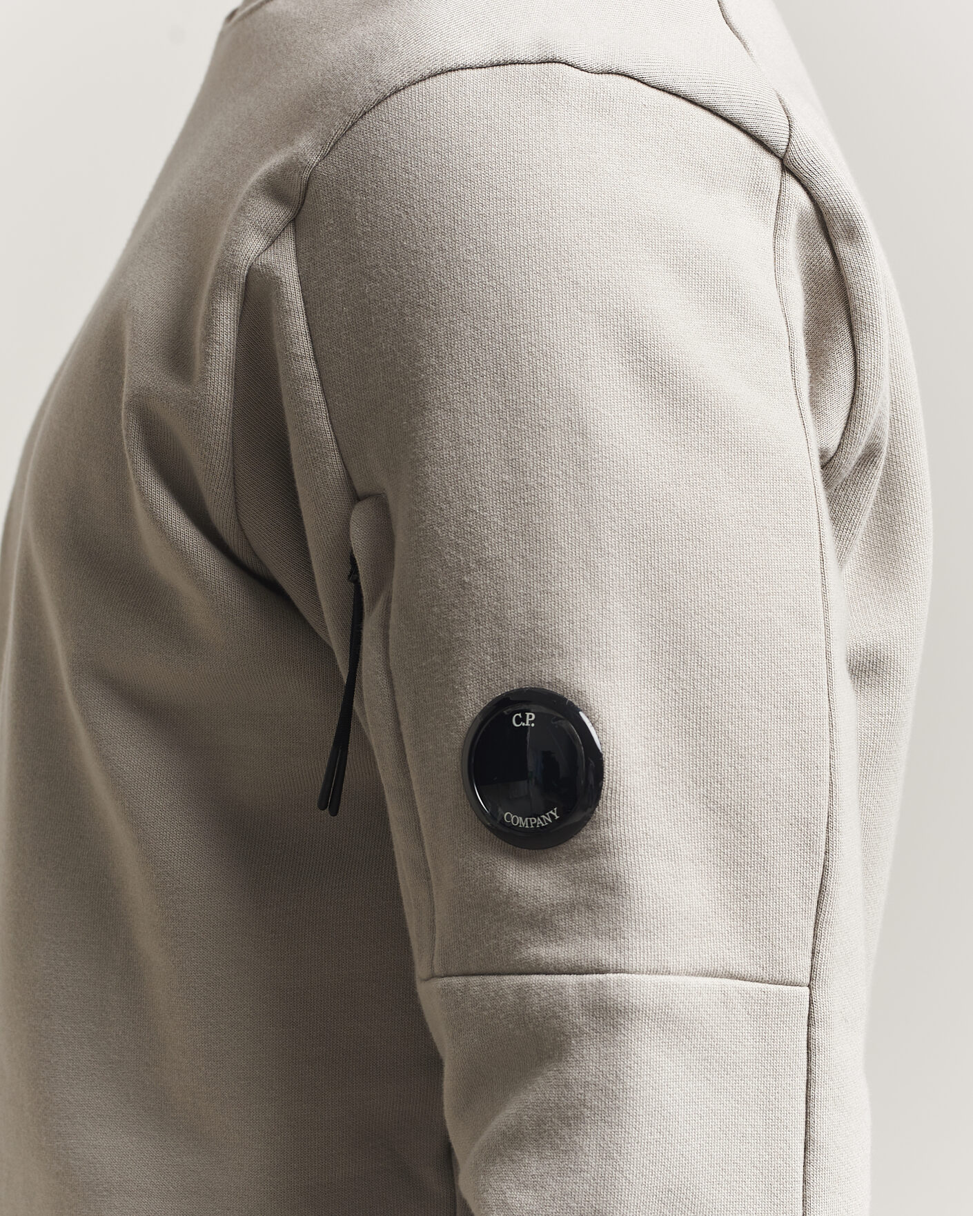 Herre | Trøjer | C.P. Company | Diagonal Raised Fleece Lens Sweatshirt Light Grey