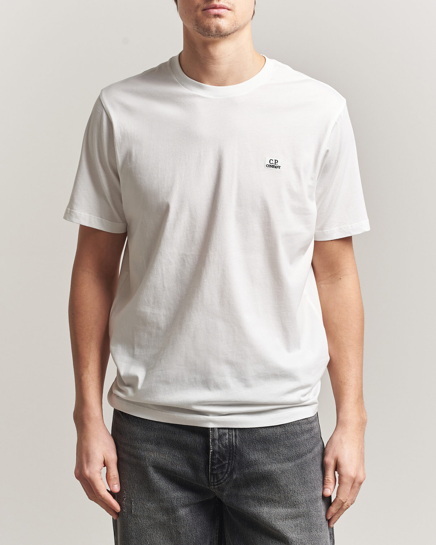 Herre | T-Shirts | C.P. Company | Short Sleeve Small Logo T-Shirt White