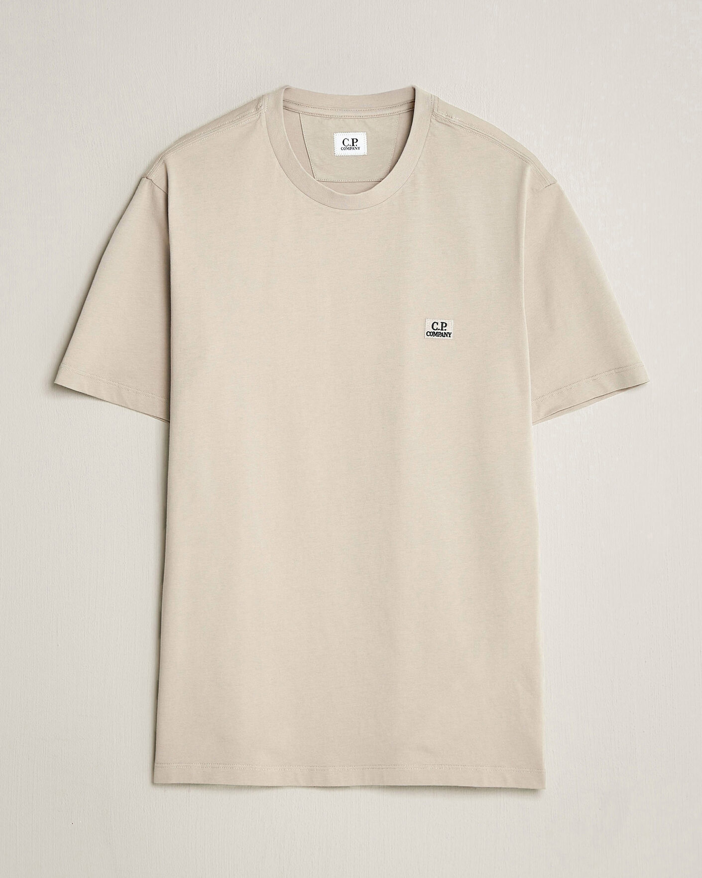 Herre | T-Shirts | C.P. Company | Short Sleeve Small Logo T-Shirt Light Grey
