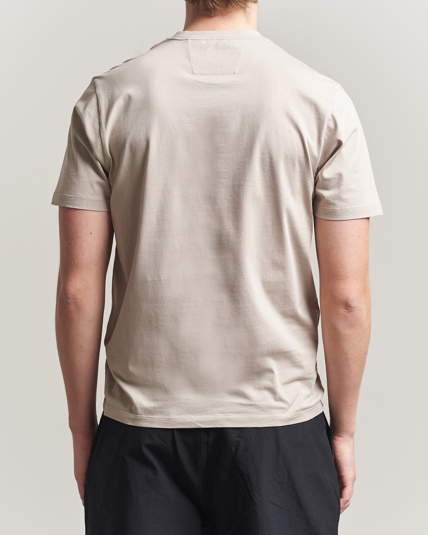 Herre | T-Shirts | C.P. Company | Short Sleeve Small Logo T-Shirt Light Grey